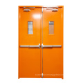 steel fireproof door with two window exit emergency door manufacturer